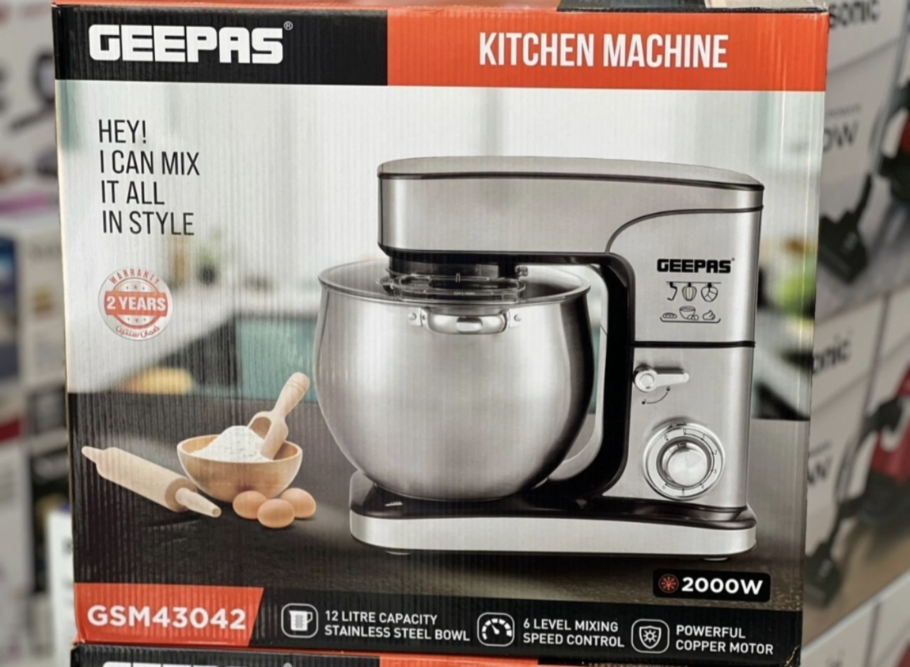 تصویر همزن برقی جیپاس مدل GSM43042 ظرفیت ۱۲ لیتر 