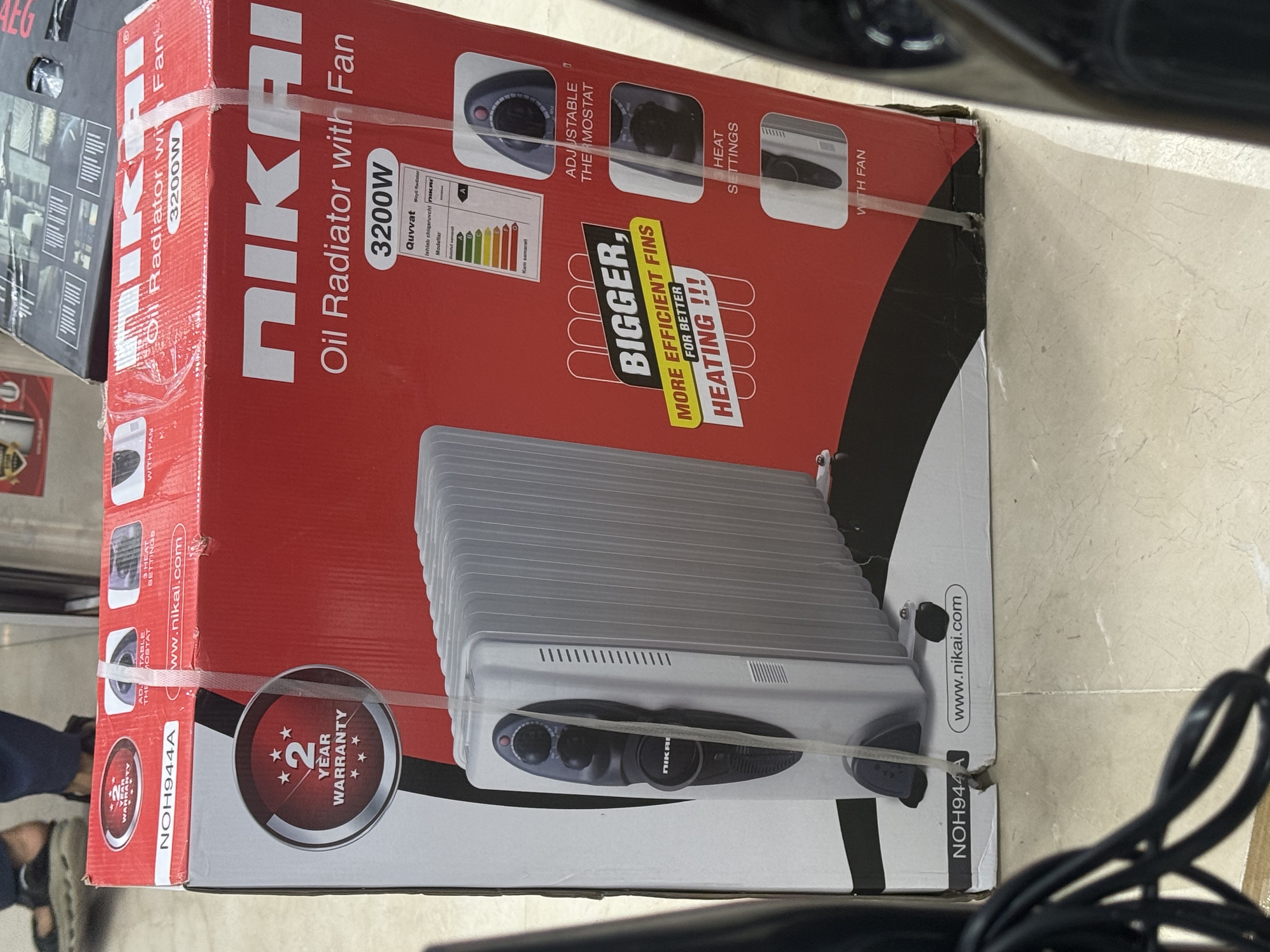 شوفاژ برقی نیکای مدل NOH999A فن‌دار- رادیاتور برقی