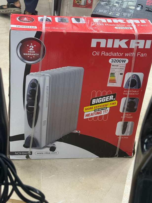شوفاژ برقی نیکای مدل NOH844A ۱۳ پره فن دار